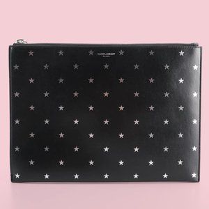 Saint Laurent Leather Medium Zip Pouch